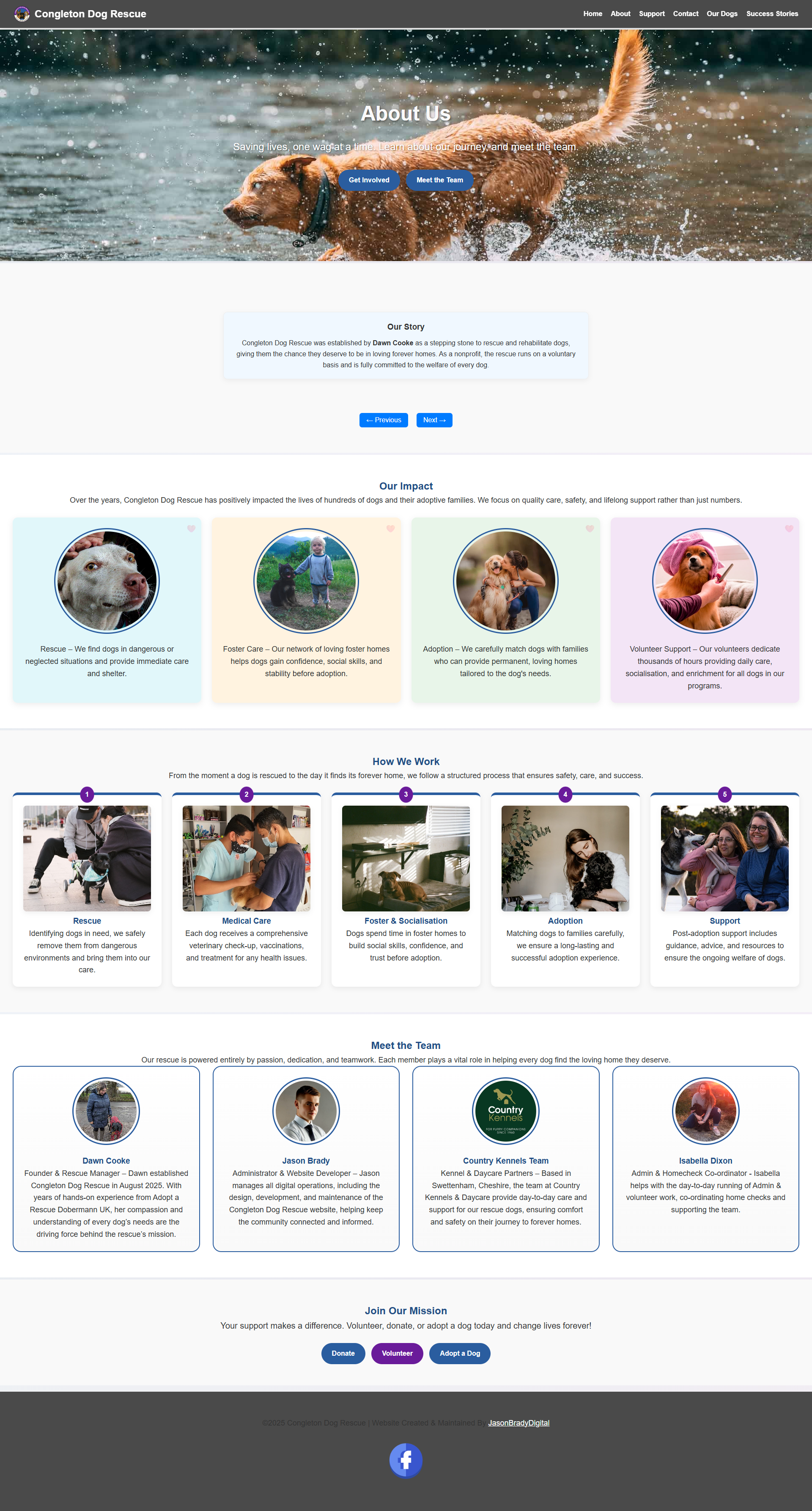 Congleton Dog Rescue Website Screenshot